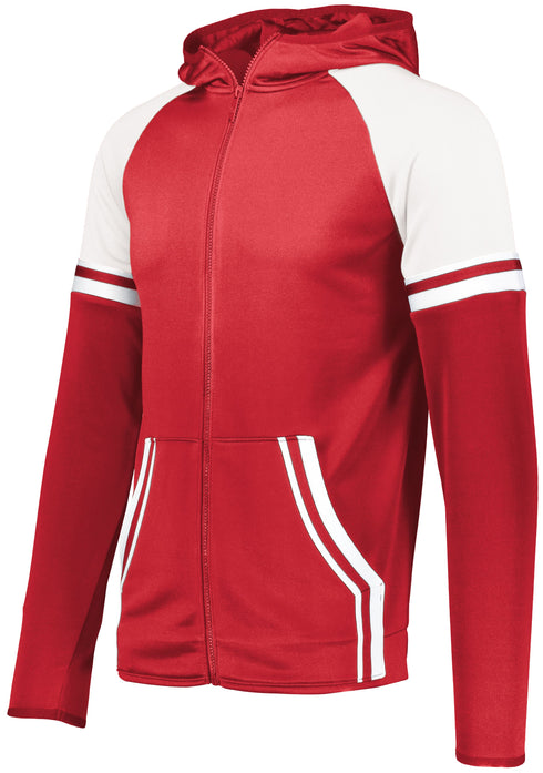 Holloway Youth Retro Grade Jacket (229661), Color 'Scarlet/White'